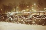 Bikes in the snow